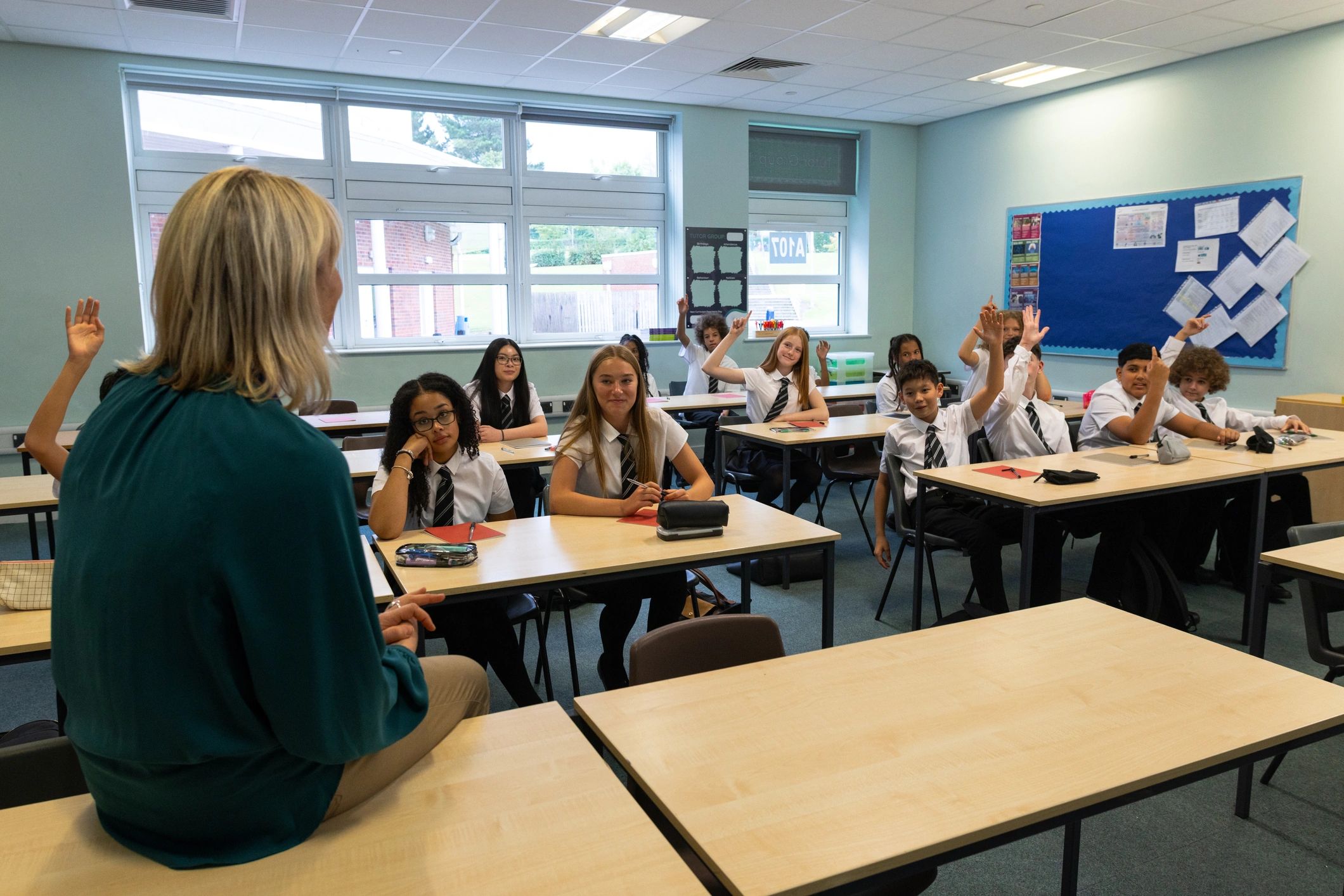 Teacher leading an engaging classroom lesson